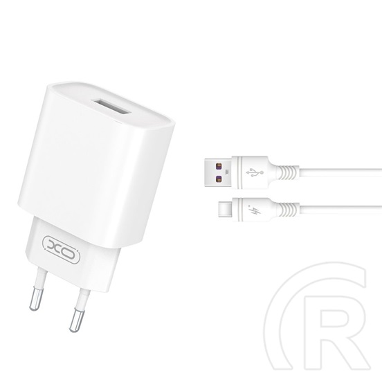 XO ce02d hálózati töltő aljzat (18w, pd gyorstöltő + type-c kábel) fehér