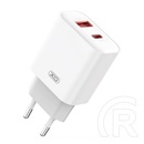 XO ce12 hálózati töltő usb+type-c aljzat (20w, pd gyorstöltő) fehér