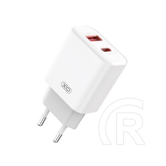 XO ce12 hálózati töltő usb+type-c aljzat (20w, pd gyorstöltő) fehér