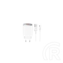 XO ce19 hálózati töltő usb aljzat (18w, pd gyorstöltő + type-c kábel) fehér