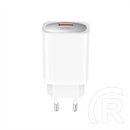 XO ce19 hálózati töltő usb aljzat (18w, pd gyorstöltő + type-c kábel) fehér