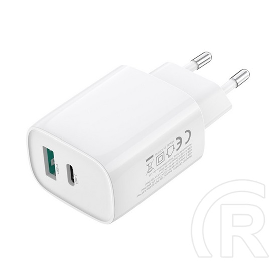 XO ce29 hálózati töltő usb+type-c aljzat (20w, pd gyorstöltő) fehér