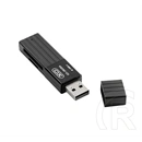 XO dk05a kártyaolvasó (usb - sd/ microsd) fekete