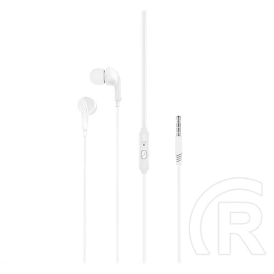 XO ep86 fülhallgató sztereo (3.5mm jack, mikrofon, felvevő gomb, hangerőszabályzó) fehér