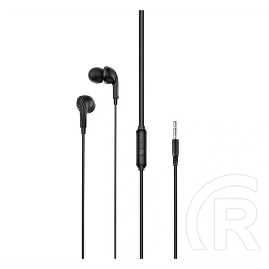 XO ep86 fülhallgató sztereo (3.5mm jack, mikrofon, felvevő gomb, hangerőszabályzó) fekete