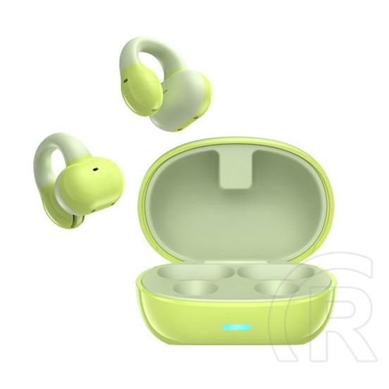 XO g18 bluetooth fülhallgató sztereo (v5.2, tws, mikrofon, fülre akasztható + töltőtok) világoszöld