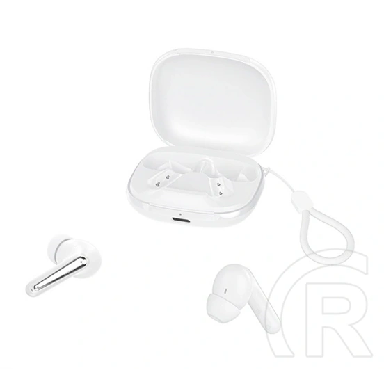 XO g53 bluetooth fülhallgató sztereo (v6.0, tws, aktív zajszűrő, mikrofon, kitámasztó + töltőtok) fehér