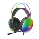 XO ge11 vezetékes fejhallgató sztereo (v5.3, 3.5mm jack, usb, mikrofon, rgb led, gamer) fekete