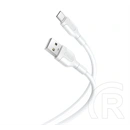 XO iPhone 14 Plus  nb212 adatkábel (usb - lightning, 10.5w, gyorstöltő, 100cm) fehér