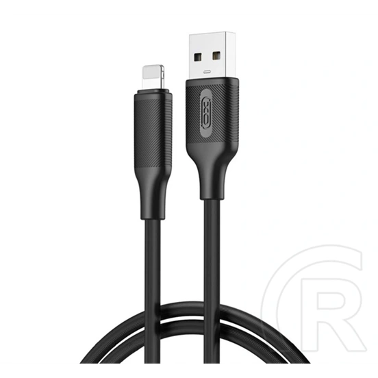 XO iPhone 14 Plus  nb265 adatkábel (usb - lightning, 12w, gyorstöltő, 100cm) fekete