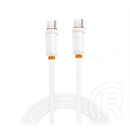 XO nb-q298 adatkábel (type-c - type-c, 240w, pd gyorstöltő, 100cm) fehér