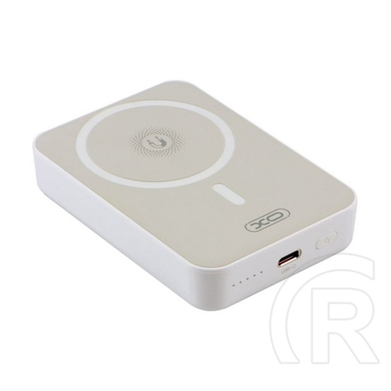 XO pr231 vésztöltő type-c aljzat (10000mah, 20w, gyorstöltő, wireless, magsafe, kitámasztó, led jelzés) fehér