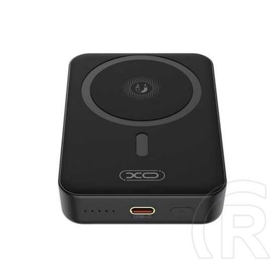 XO pr231 vésztöltő type-c aljzat (10000mah, 20w, gyorstöltő, wireless, magsafe, kitámasztó, led jelzés) fekete