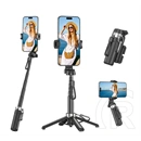 XO ss29 szelfibot (univerzális, 360°, tripod állvány, állítható, bluetooth távkioldó, 64cm, 4.7-6.9" méret) fekete