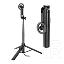 XO ss30 szelfibot (univerzális, 360°, tripod állvány, állítható, bluetooth távkioldó, 123cm, mágneses) fekete