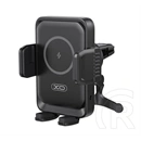 XO wx046 autós tartó (szellőzőre, wireless, 15w, gravitációs, 4.7-7" méret) fekete