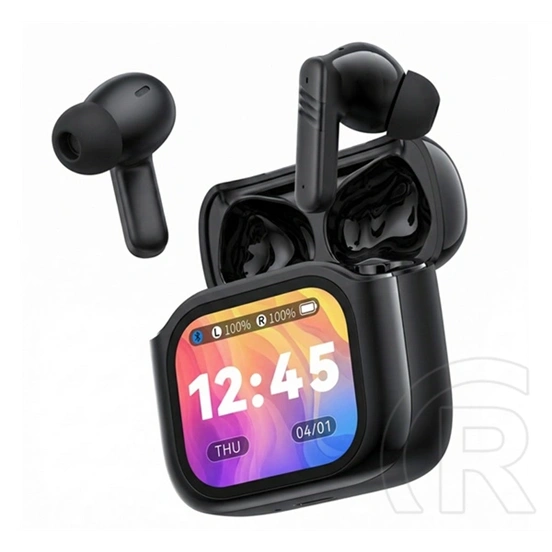XO x50 bluetooth fülhallgató sztereo (v6.0, tws, aktív zajszűrő, mikrofon, led kijelző + töltőtok) fekete