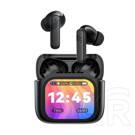 XO x50 bluetooth fülhallgató sztereo (v6.0, tws, aktív zajszűrő, mikrofon, led kijelző + töltőtok) fekete