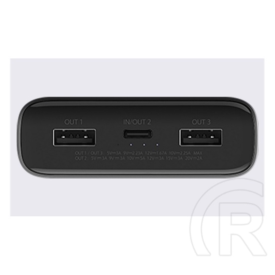 Xiaomi Mi Power bank (20000 mAh, 74 Wh, fekete)