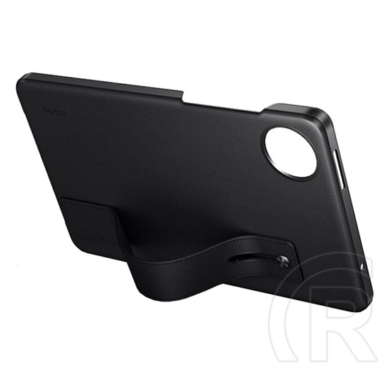 Xiaomi Redmi Pad SE 8.7 tok álló, bőr hatású (aktív flip, oldalra nyíló, trifold, asztali tartó) fekete