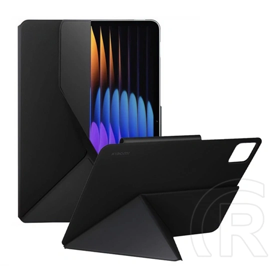 Xiaomi Xiaomi Pad 8 Pro  tok álló, bőr hatású (aktív flip, oldalra nyíló, trifold, asztali tartó) fekete