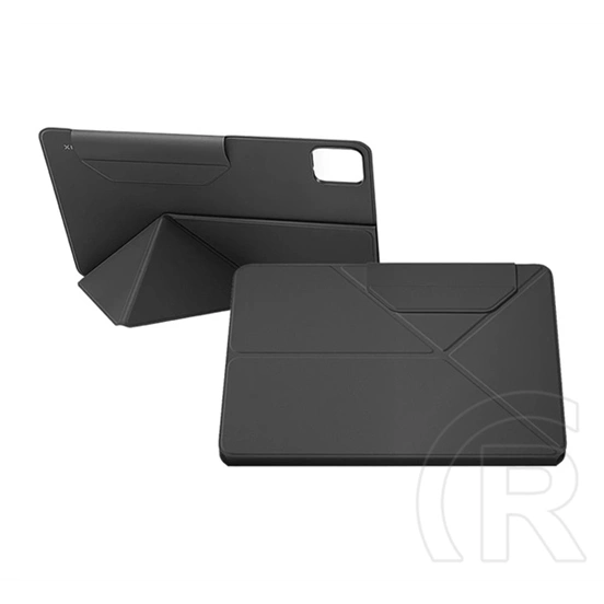 Xiaomi Xiaomi Pad 8 Pro  tok álló, bőr hatású (aktív flip, oldalra nyíló, trifold, asztali tartó) sötétszürke