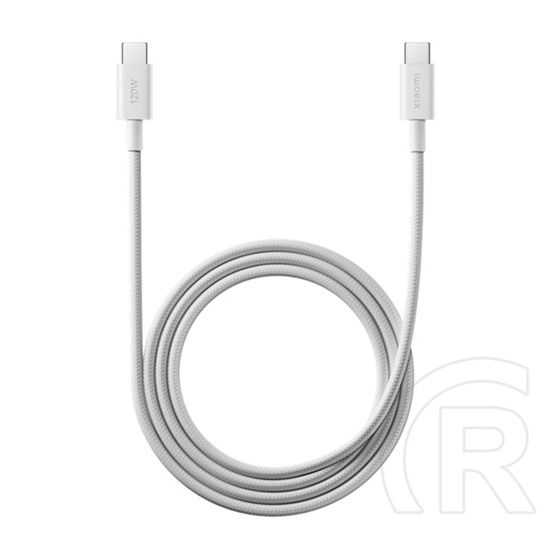 Xiaomi adatkábel (type-c - type-c, 6a, gyorstöltő, cipőfűző, 100cm) fehér