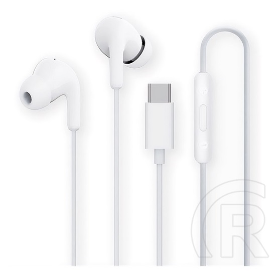 Xiaomi fülhallgató sztereo (type-c, mikrofon, zajszűrő, hangerőszabályzó, felvevő gomb) fehér
