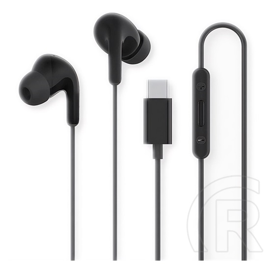 Xiaomi fülhallgató sztereo (type-c, mikrofon, zajszűrő, hangerőszabályzó, felvevő gomb) fekete