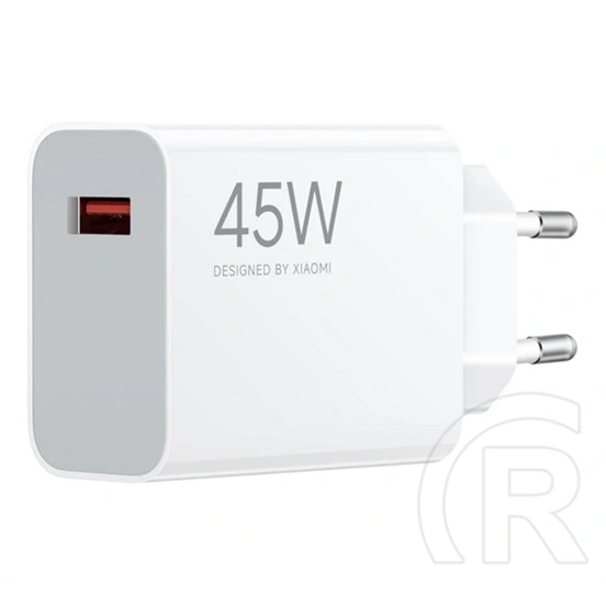 Xiaomi hálózati töltő USB aljzattal (45W, QC gyorstöltés, fehér)