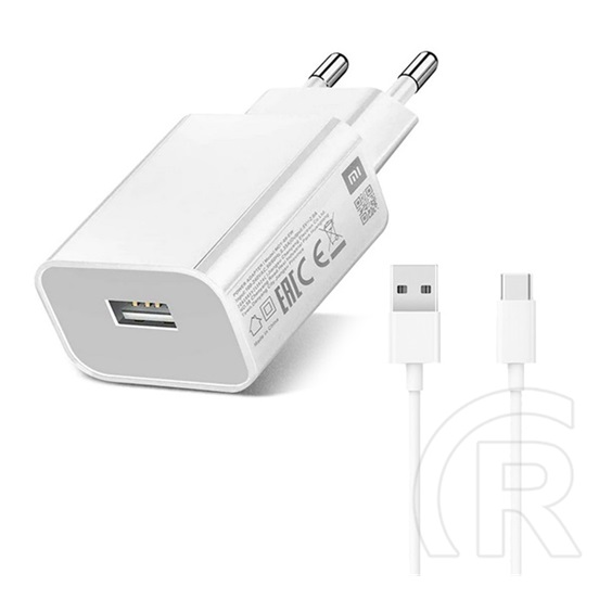 Xiaomi hálózati töltő (USB-A aljzat, 10W, USB-C kábellel, fehér)