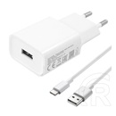Xiaomi hálózati töltő (USB-A aljzat, 10W, USB-C kábellel, fehér)