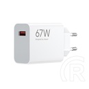Xiaomi hypercharge hálózati töltő usb aljzat (67w, gyorstöltő) fehér