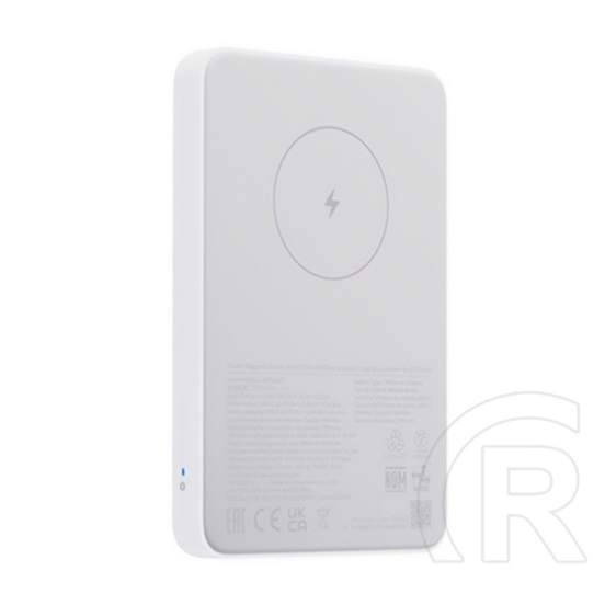 Xiaomi magnetic vésztöltő type-c aljzat (5000mah, 20w, gyorstöltő, wireless) fehér