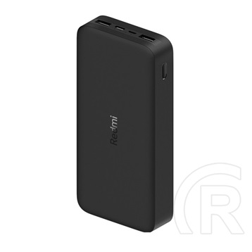 Xiaomi mi powerbank (20000 mAh, 5V/3600mA, 18W, dual vésztöltő 2 usb / type-c / microusb aljzat, gyorstöltés, fekete)