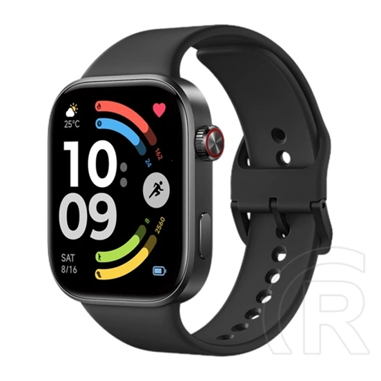 Xiaomi redmi watch 6 nfc okosóra (szilikon szíj, aktivitásmérő, pulzusmérő, gps, 5atm, vízálló, nfc) fekete