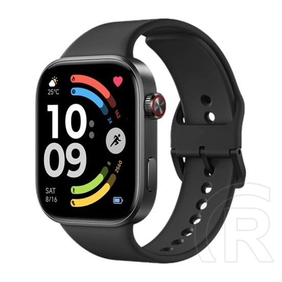 Xiaomi redmi watch 6 okosóra (szilikon szíj, aktivitásmérő, pulzusmérő, gps, 5atm, vízálló, 150+ sport mód) fekete