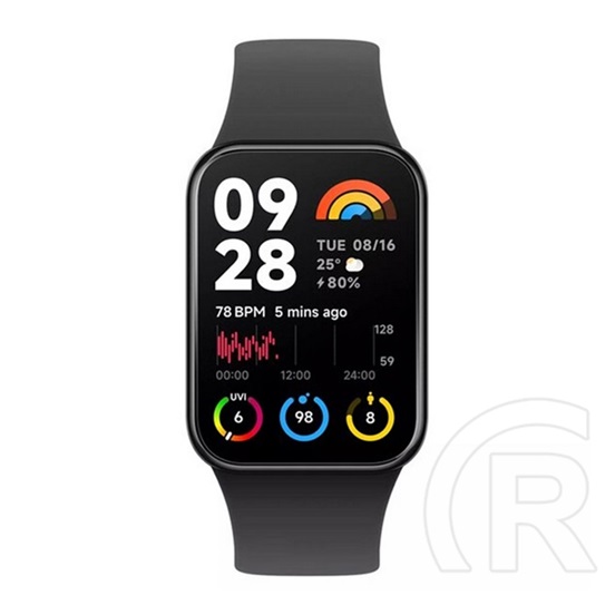 Xiaomi smart band 8 pro bluetooth okoskarkötő (v5.3, aktivitásmérő, 150 sport mód, gps, vízálló, 5 atm) fekete
