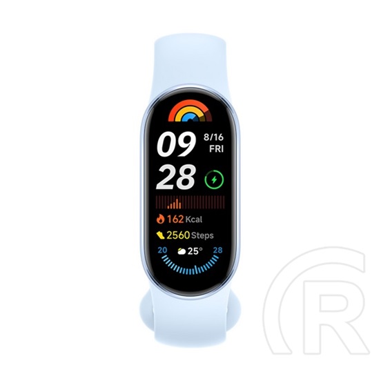 Xiaomi smart band 9 bluetooth okoskarkötő (v5.4, aktivitásmérő, alvásmonitor, 150 sport mód, vízálló, 5 atm) világoskék