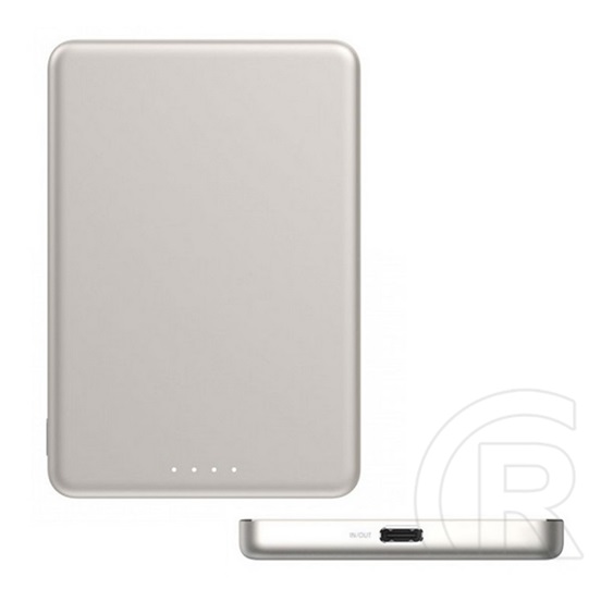 Xiaomi super slim vésztöltő type-c aljzat (5000mah, 22.5w, gyorstöltő, magsafe) arany