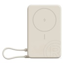 Xiaomi super slim vésztöltő type-c aljzat (5000mah, 22.5w, gyorstöltő, magsafe) bézs
