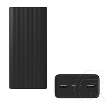 Xiaomi vésztöltő 2 usb+type-c+microusb aljzat (30000mah, 18w, gyorstöltő) fekete