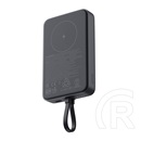 Xiaomi vésztöltő type-c aljzat (10000mah, 33w, gyorstöltő, magsafe, fix type-c kábel) sötétszürke