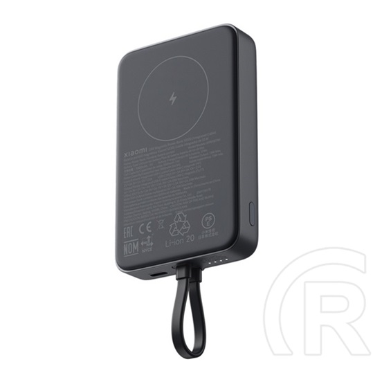 Xiaomi vésztöltő type-c aljzat (10000mah, 33w, gyorstöltő, magsafe, fix type-c kábel) sötétszürke