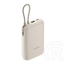 Xiaomi vésztöltő usb+type-c aljzat (10000mah, 22.5w, gyorstöltő + fix type-c kábel) bézs
