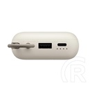 Xiaomi vésztöltő usb+type-c aljzat (10000mah, 22.5w, gyorstöltő + fix type-c kábel) bézs