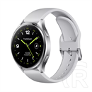 Xiaomi watch 2 okosóra (46mm, szilikon szíj, aktivitásmérő, pulzusmérő, 160 sportmód, vízálló, 5 atm, ezüst/fehér)
