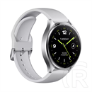Xiaomi watch 2 okosóra (46mm, szilikon szíj, aktivitásmérő, pulzusmérő, 160 sportmód, vízálló, 5 atm, ezüst/fehér)
