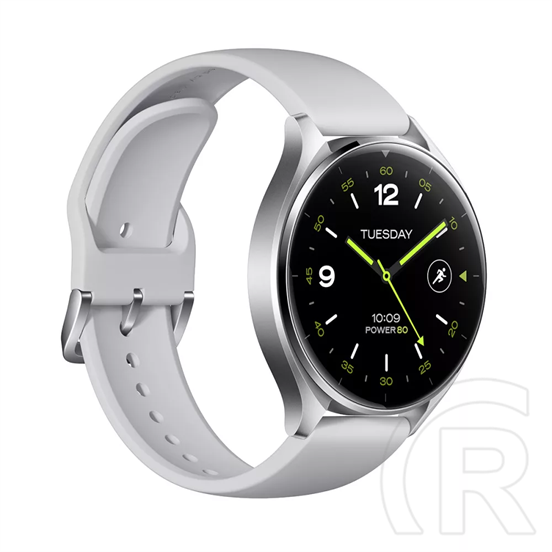 Xiaomi watch 2 okosóra (46mm, szilikon szíj, aktivitásmérő, pulzusmérő, 160 sportmód, vízálló, 5 atm, ezüst/fehér)