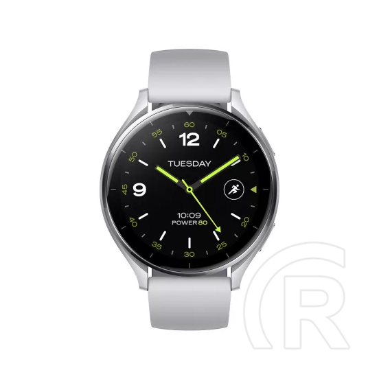 Xiaomi watch 2 okosóra (46mm, szilikon szíj, aktivitásmérő, pulzusmérő, 160 sportmód, vízálló, 5 atm, ezüst/fehér)